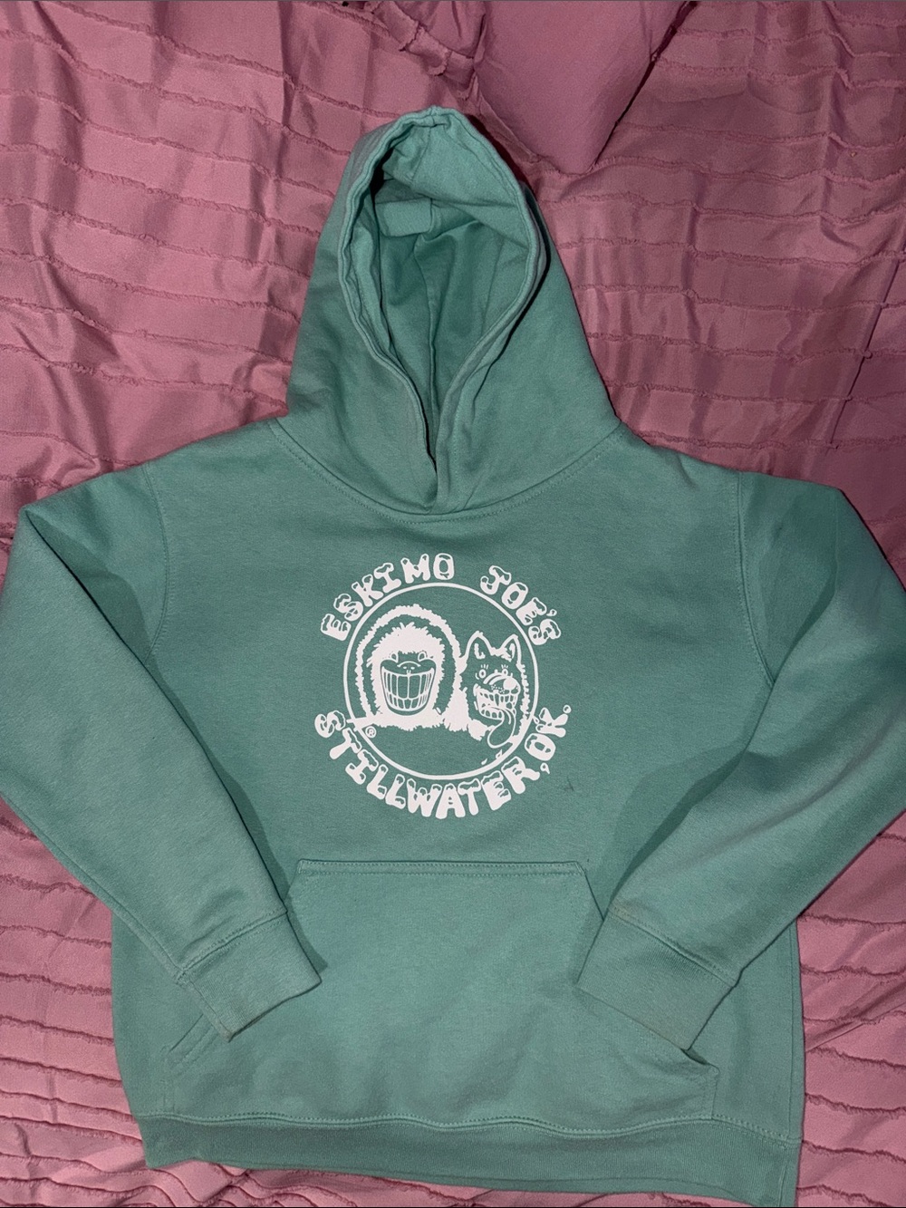 Stillwater Eskimo Joes soft Green Hoodie Sweatshirt
